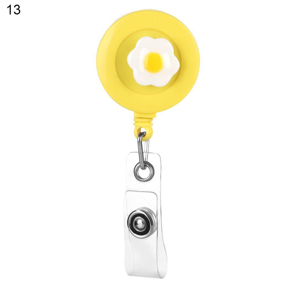 Портативный Цветок Фрукт Доктор Медсестра Клипса Бейдж Ролик Клипса Выдвижной Брелок Держатель для Бейджа ID-карты
