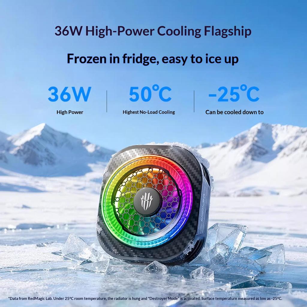 New Redmagic 8pro Magnetic Back Clip Phone Cooler Semiconductor Cooling For Phone Black Shark Flydigi Gaming Live Streaming
