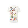 Puma Casual Cartoon Logo Print Short Sleeve T-Shirt Unisex Tops Beige 537796-65
