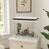 41 Liter Glass Aquarium with Filter System, LED Lights, Water Pump, for Various Fish Species, White