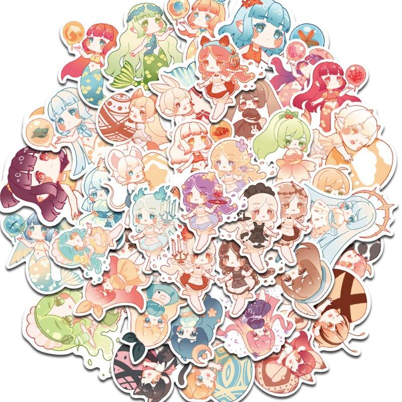 Милая наклейка с кошкой, креативная наклейка с изображением черного котенка Kawaii, играющего с милой канцелярской наклейкой для декоративного альбома своими руками