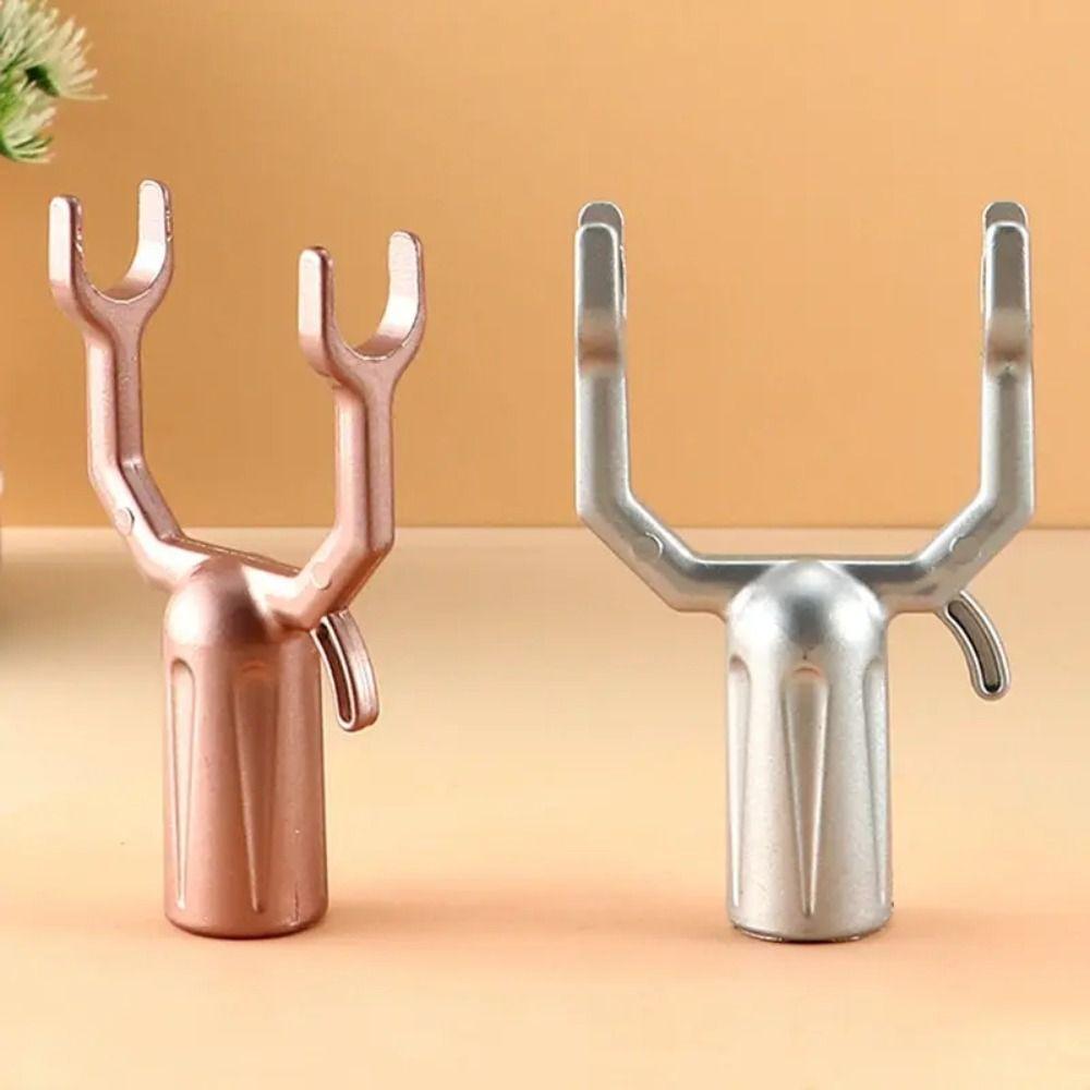 U Shaped Clothes Rod Joint Aluminum Alloy Durable Clothes Fork Head Portable Laundry Hanging Fork Household