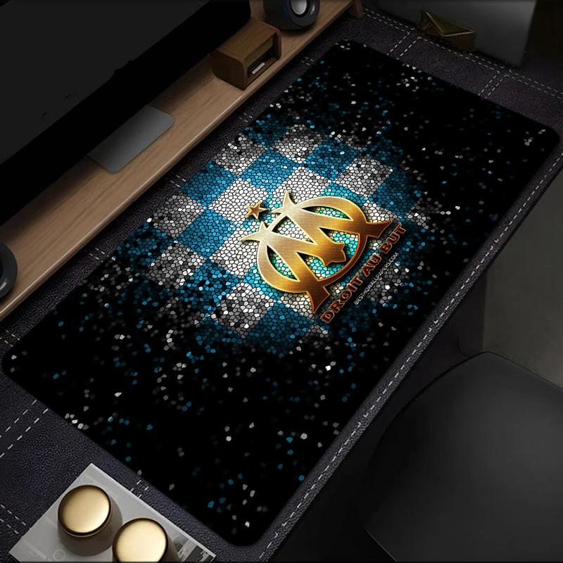 Golden Marseille Emblem mouse pad, rubber base, esports desk mat, mouse pad for gamers and office use, gaming desk , easy to clean mat