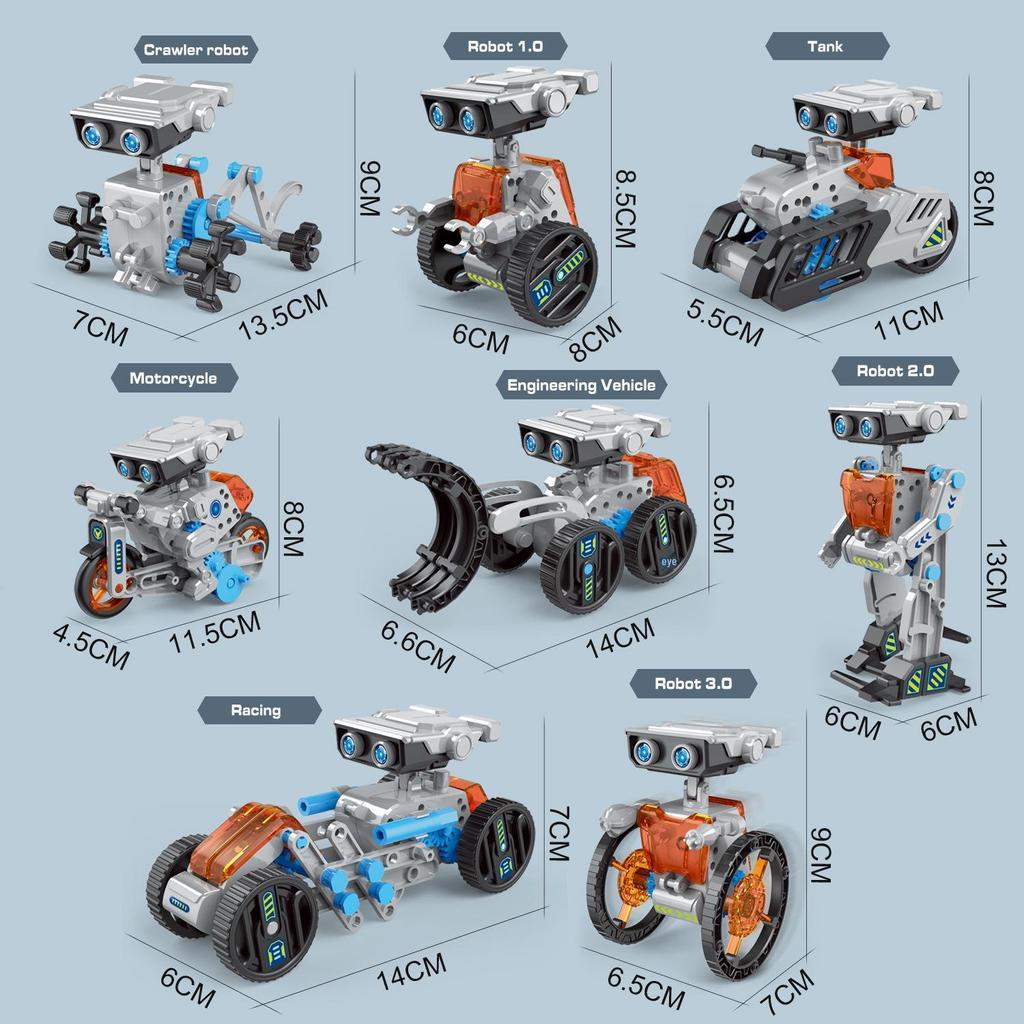 12-in-1 DIY Educational Solar Robot Building Blocks for Kids