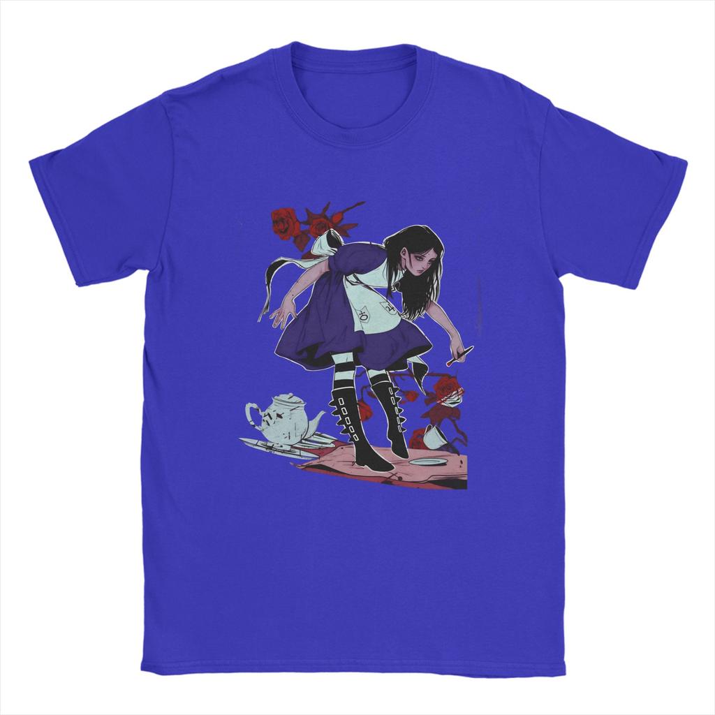 Унисекс Игровые Футболки AAlice Madness Returns 100% Хлопок Топы Винтажные С Коротким Рукавом С Круглым Вырезом Футболки для Взрослых