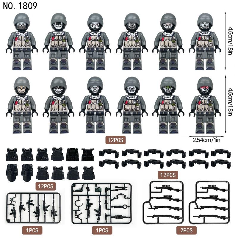Military Series Ghost Special Police Force Military Doll Building Blocks Toy