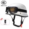 Vintage-Style Half Helmet Motorcycle Scooter ATV Electric Bike Riding With 3C Certification ABS Shell