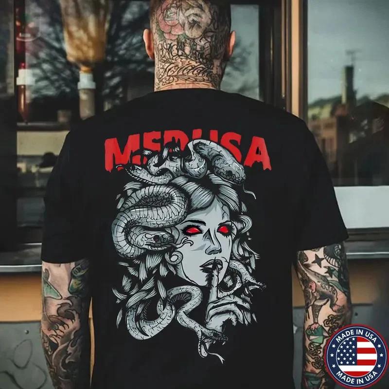 MEDUSA Print Men's T-shirtSkull Art Print Mens Shirt, Men's T-shirt