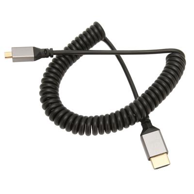 Кабель-адаптер пружинный интерфейса мультимедиа высокой четкости Micro 4K 60 Гц 18 Гбит/с высокоскоростной кабель для планшета, камеры, телевизора, монитора HD папа