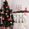 50 Pcs Christmas Snowman Wooden Beads Homemade Craft Kit, Festive Decoration Set with Jute Rope, Perfect for Holiday Parties & Gifts