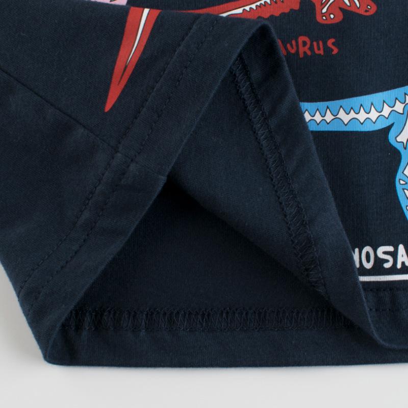 Летняя мультяшная футболка с динозаврами для мальчиков 2025 - Корейская детская одежда