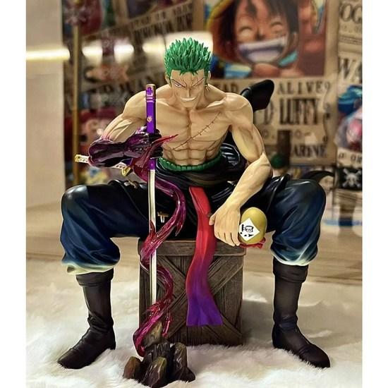LovEly Story Armed Color Sitting Awesome Roronoa Zoro Собранная фигурка Материал ПВХ, популярные игрушки в Корее