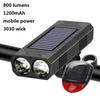 800 LM Solar Bike Light Set LED Bicycle Lights Horn MTB Cycling Headlight USB Charging Flashlight Bike Accessories 7