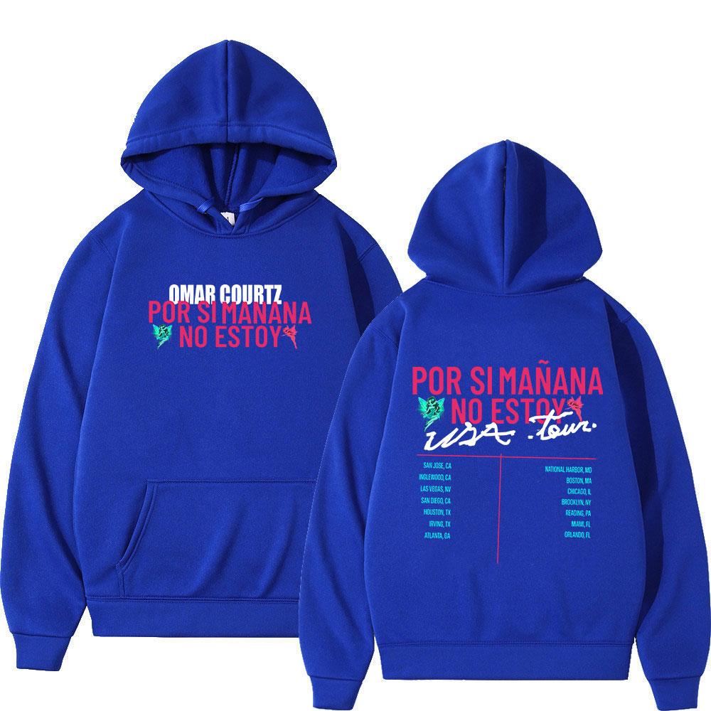 Omar Courtz Por Si Manana No Estoy Tour 2026 Hoodies Women's Clothing Fashion Long Sleeve Hooded Sweatshirts Streetwear