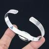 Womens day Sale Oval Psilomelane Dendrite Stone Bangle Bracelet Sterling Silver
