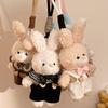 Soft Bear Plush Pendant Cute Plush Rabbit Key Ring Plush Doll Keychain Backpack Decoration