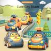 Plastic Mini Press Go Vehicles Mini Size Inertia Pull Back Cars Crawling Toys  Early Education
