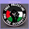 Alloy Pin Palestinian Flag Lapel Badge Commemorative Souvenir