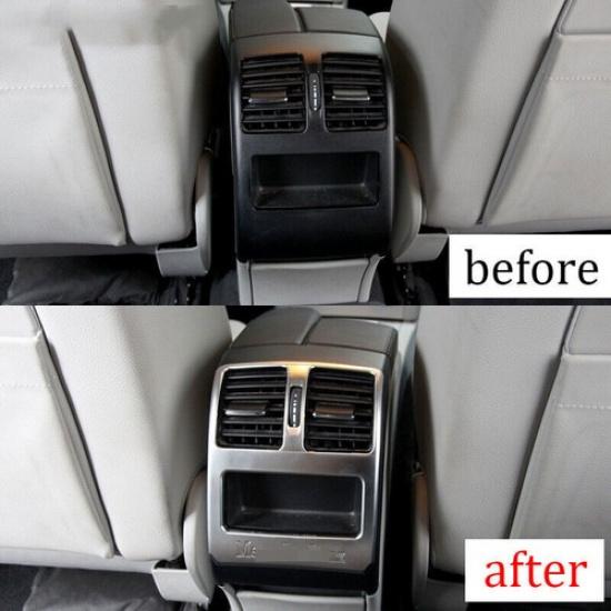 Matte Silver Back Row Air Outlet Vent Cover Trim For Mercedes-Benz GLK 2009-2015