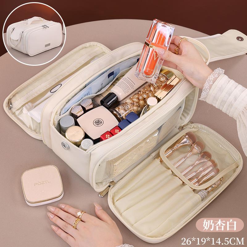 New cosmetic bag women's portable travel large-capacity toilet bag light luxury high-end cosmetic storage bag