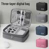 Трехслойный ударопрочный портативный органайзер для кабелей, наушников, портативных аккумуляторов и жестких дисков