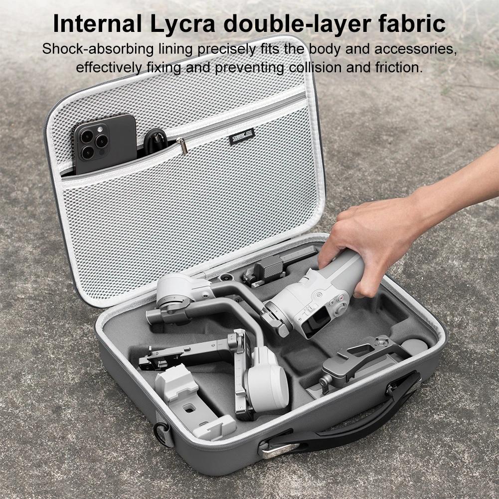 Shoulder Bag For DJI RS 4 Mini Storage Carrying Case Waterproof PU Travel Handbag For DJI Ronin 4 Mini Handheld Stabilizer Box