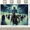 Two-dimensional plane two-dimensional zombie group background banner suitable for party decoration - shrouded in mist.PMJ