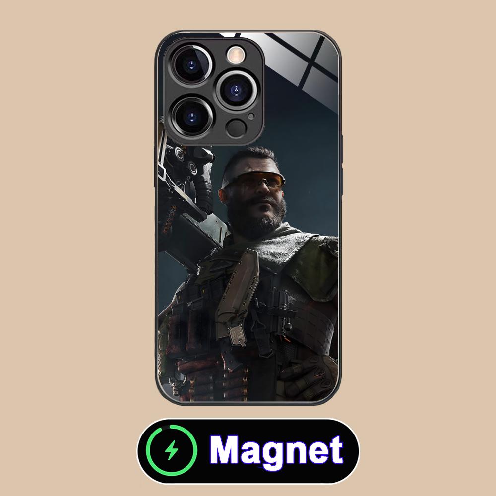 Game Delta Force Glass MagSafe Mobile Phone Case for iPhone 17 16 15 14 13 12 11 Air Pro Max Plus Mini Colorful Cover