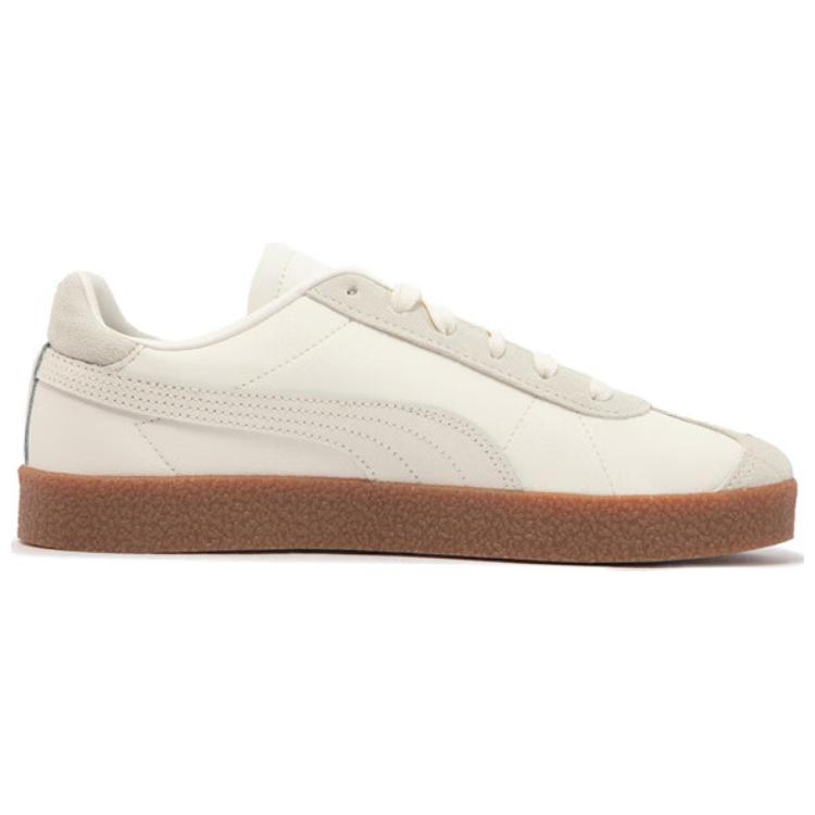 Puma Клуб Кожа Синтетическая Удобные Легкие Прочные Низкие Кроссовки Унисекс Кроссовки Молочно-Белый 401515-02