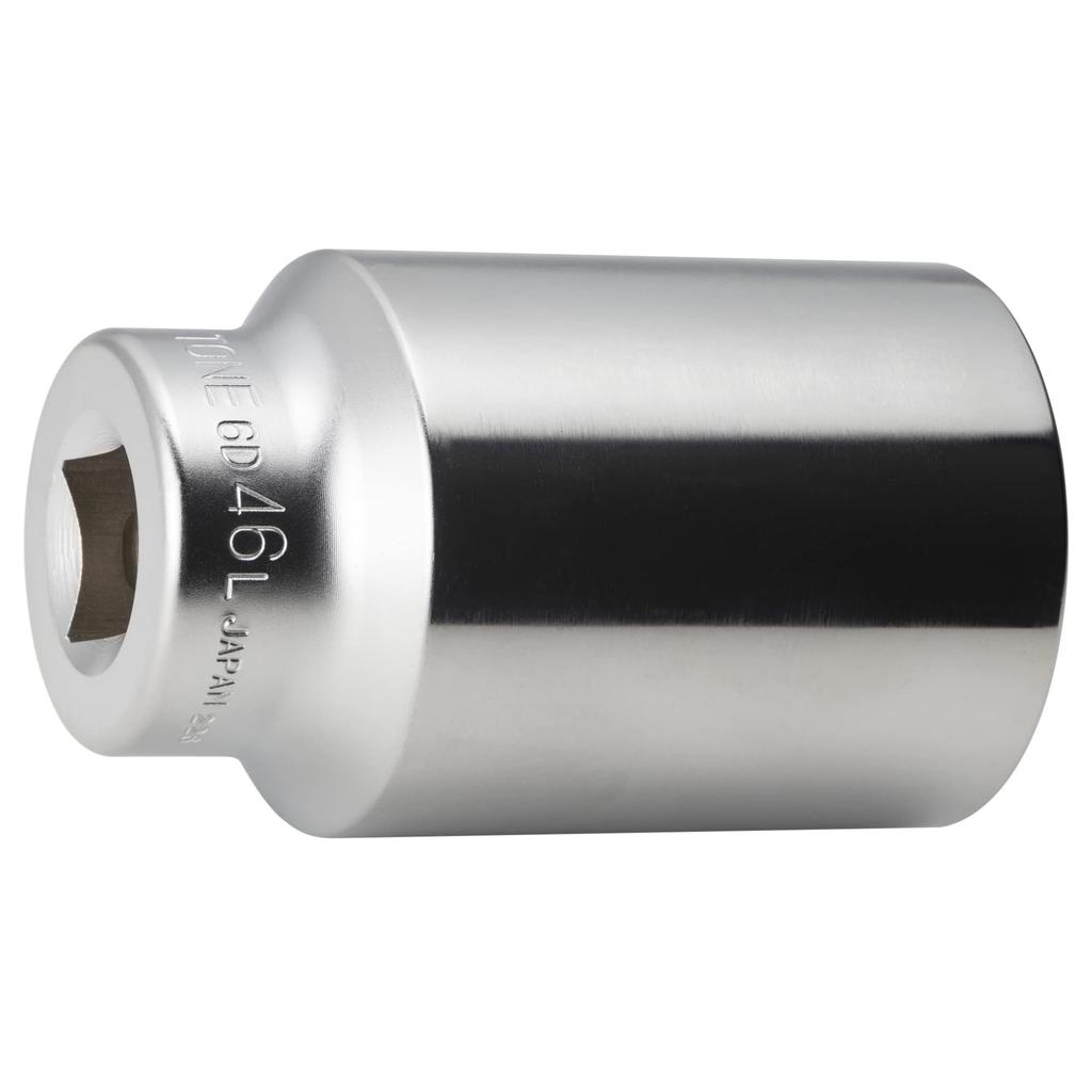TONE Deep Socket 46mm Width (12-Point), 6D-46L, 19.0mm (3/4") Drive,