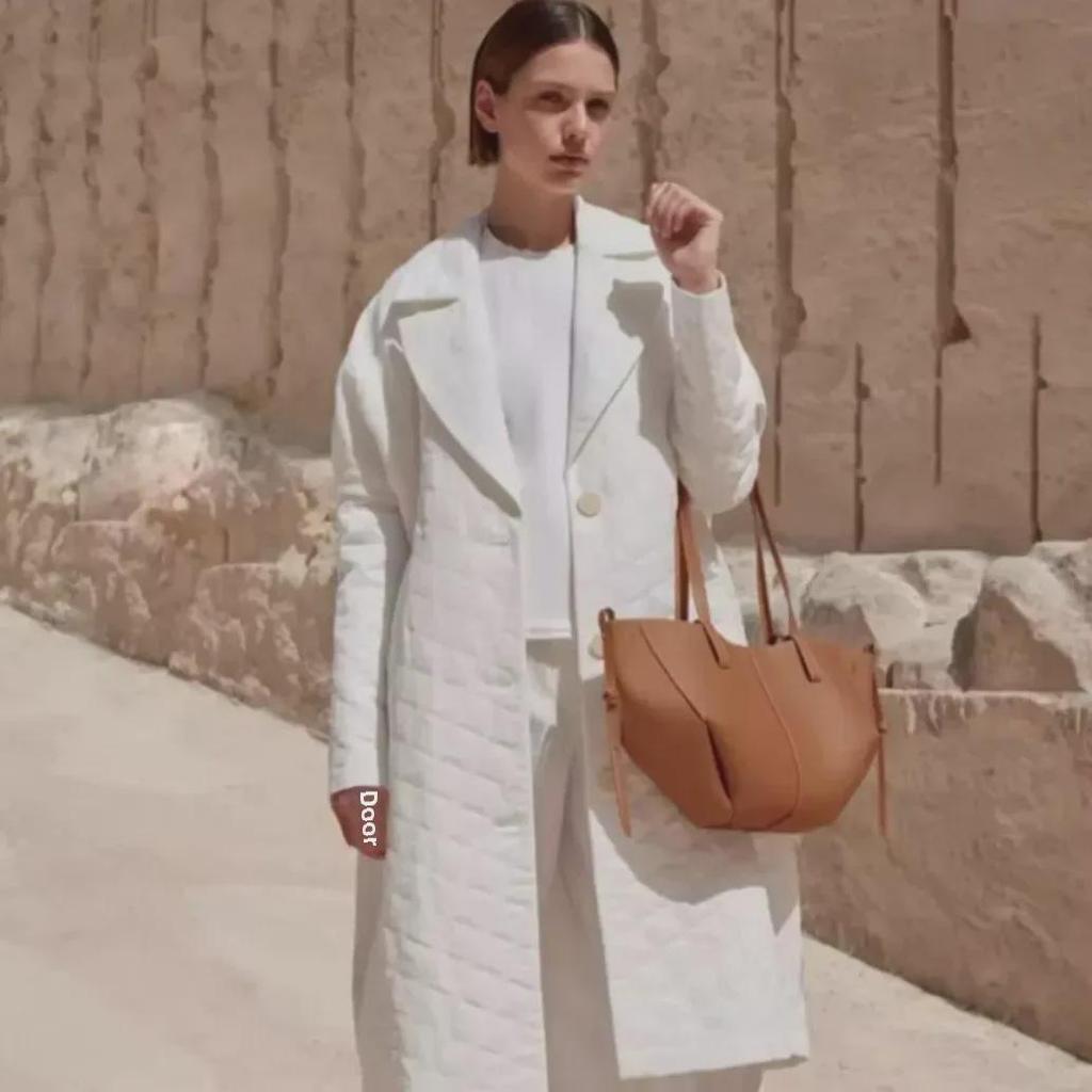 Сумка-тоут Polene 2024 в стиле ретро с узором «Личи» для женщин