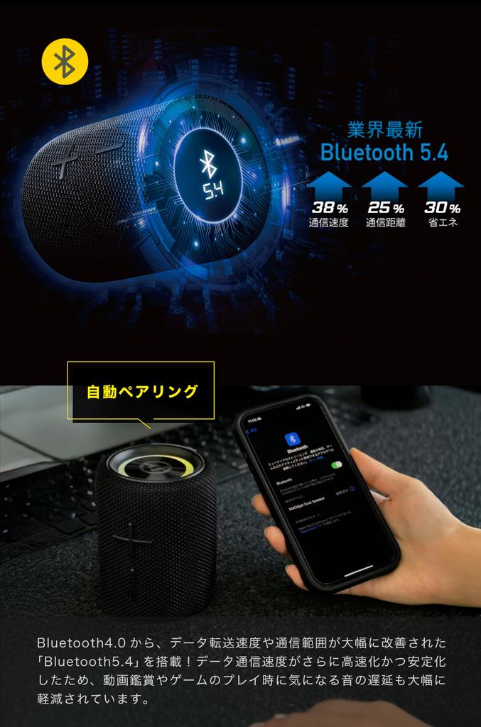 MaGdget Dual Speaker MaGdget Dual Waterproof Bluetooth Magnetic Maximum High Portable Stereo SD AUX Long Playback USB TELEC Certified / Speaker,