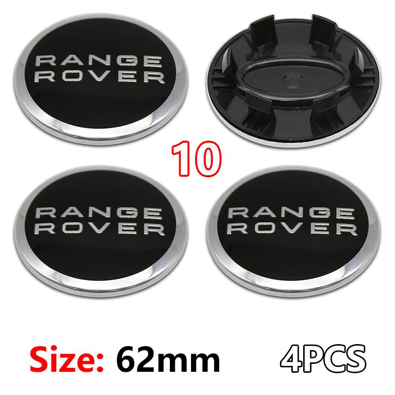 4x 62mm ABS Auto Wheel Center Hub Cap Emblem Badge Replacement For Land Rover Range Rover Discovery Sport Velar Evoque L322 L405 BQ7