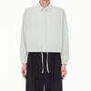 ANDAR Linen-Like String Crop Shirt