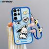 KEYSION Противоударный чехол для Samsung S24 Ultra S24+ S24 FE со шнурком Силиконовый 3D мультяшный чехол для телефона куклы для Galaxy S23 Ultra