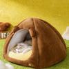 Cat Bed To Keep Warm In Winter  Universal Cat Bed for All Seasons  Semi-enclosed Safe Cat Sleeping Nest  Warm Pet Bed In Winter