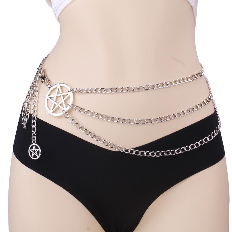 European and American Multi-Layer Retro Tassel Star Body Chain