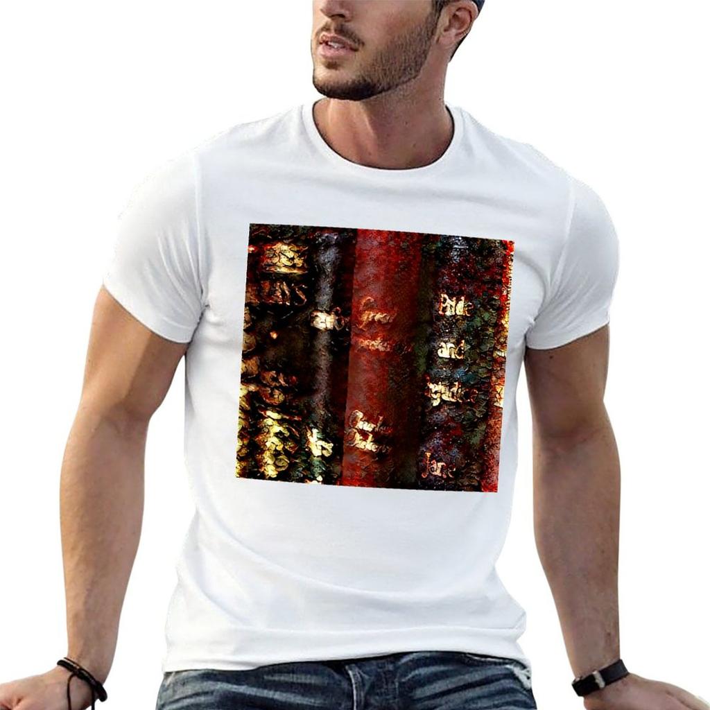 Fading Classical Books T-Shirt t shirts for Unisex slim fit Unisex t shirts high quality luxury brand t shirt Unisex casual T-shirt