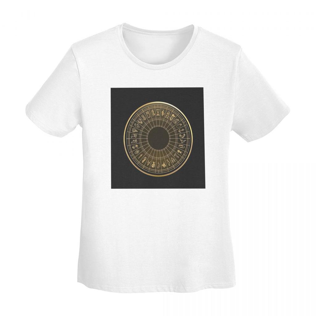 Alethiometer Golden Symbols TShirt Women Short Sleeve T Shirts ONeck Clothing Cotton Summer Tees Streetwear