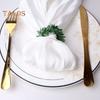 10 шт./компл., Рождественский венок, кольцо для салфеток, шляпа Санта-Клауса, блестящие листья, многоразовые рождественские вечерние, праздничные украшения для стола, искусственная гирлянда, ужин, салфетка