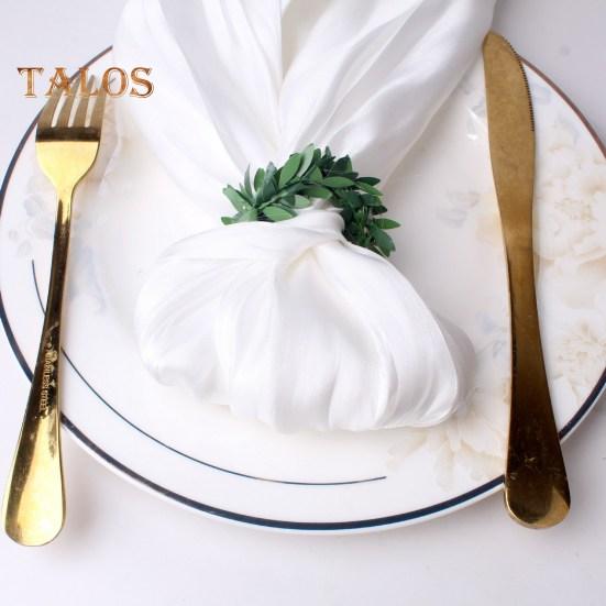 10 шт./компл., Рождественский венок, кольцо для салфеток, шляпа Санта-Клауса, блестящие листья, многоразовые рождественские вечерние, праздничные украшения для стола, искусственная гирлянда, ужин, салфетка