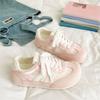 Сладкие пуховые туфли на платформе женские 2025 новые маленькие белые туфли осенние тонкие дышащие универсальные юбка балетные тренировочные туфли