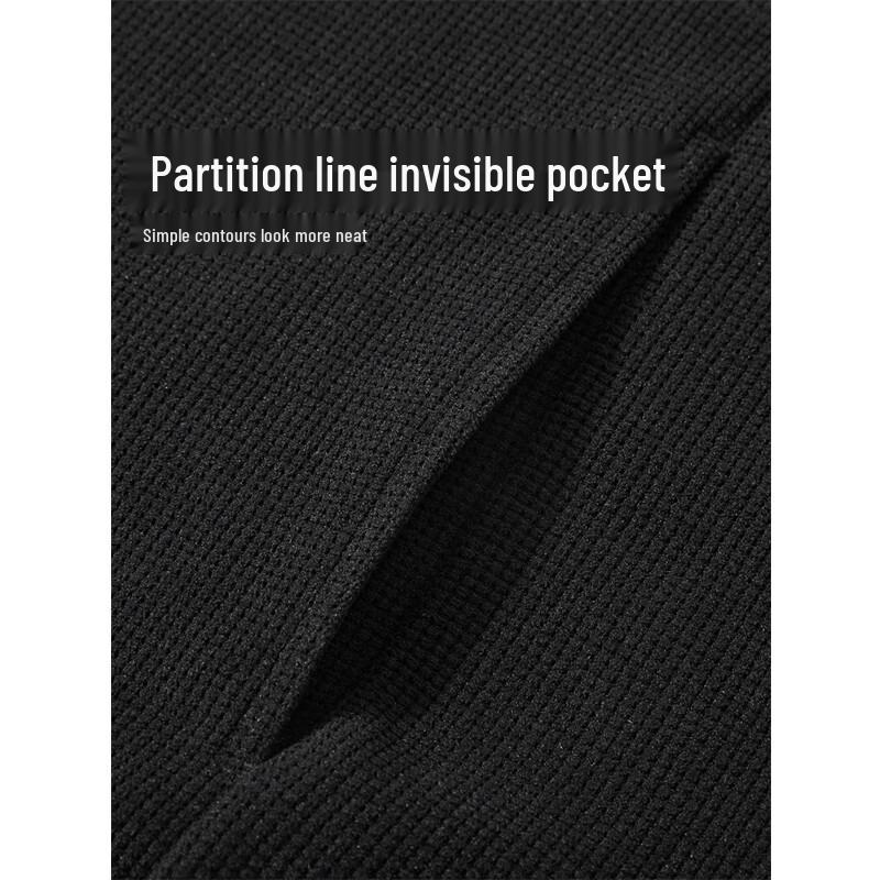 GXG Men's Waffle Texture Two-Tone Pullover Sweatshirt