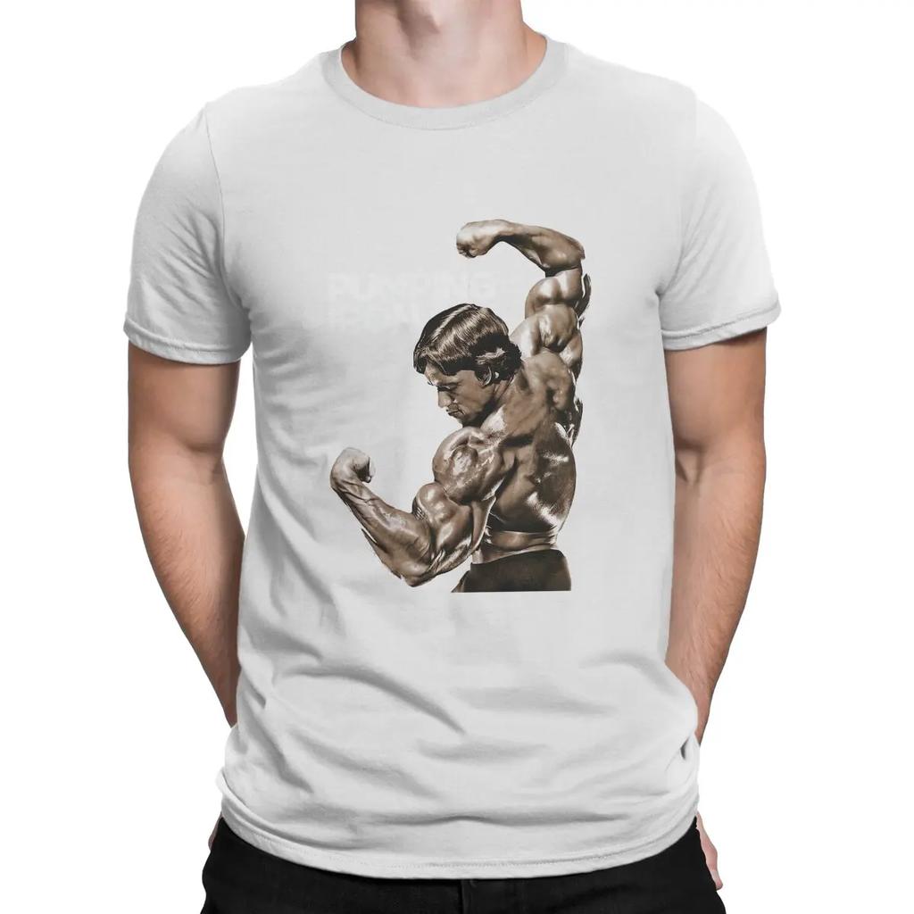 The Terminator Arnold Schwarzenegger Pumping Iron Tshirt Graphic Men Tops Vintage Grunge Summer Clothing Harajuku T Shirt