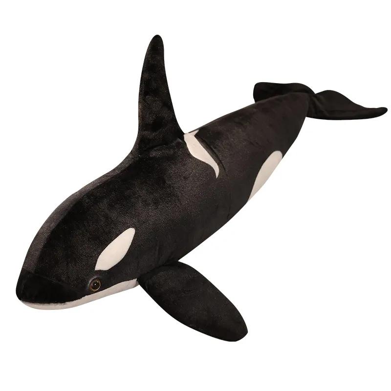 Гигантские 130 см Плюшевые игрушки Косатка Мягкая кукла Рыба Orcinus Orca Акула Мультяшная Мягкая Подушка для сна Дети Девочки Малыш Забавный Подарок