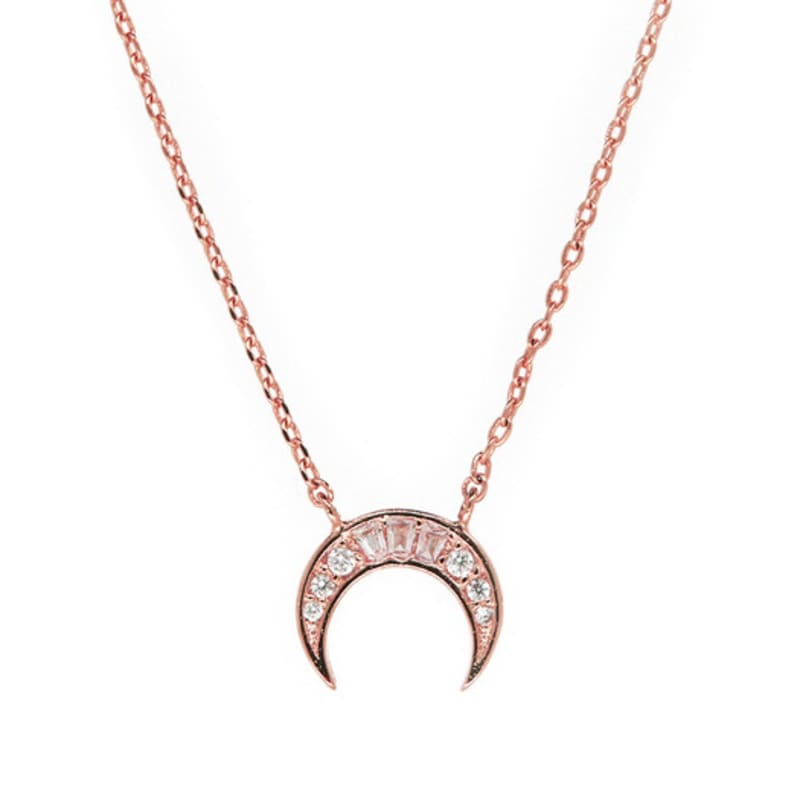 Кулон Шерц Луна Кубическое Ожерелье (14k)