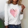 Дизайнерские женские футболки с принтом Pink Love, новинка осени, футболка с длинными рукавами, повседневная свободная женская одежда, свитер с круглым вырезом, уличная одежда
