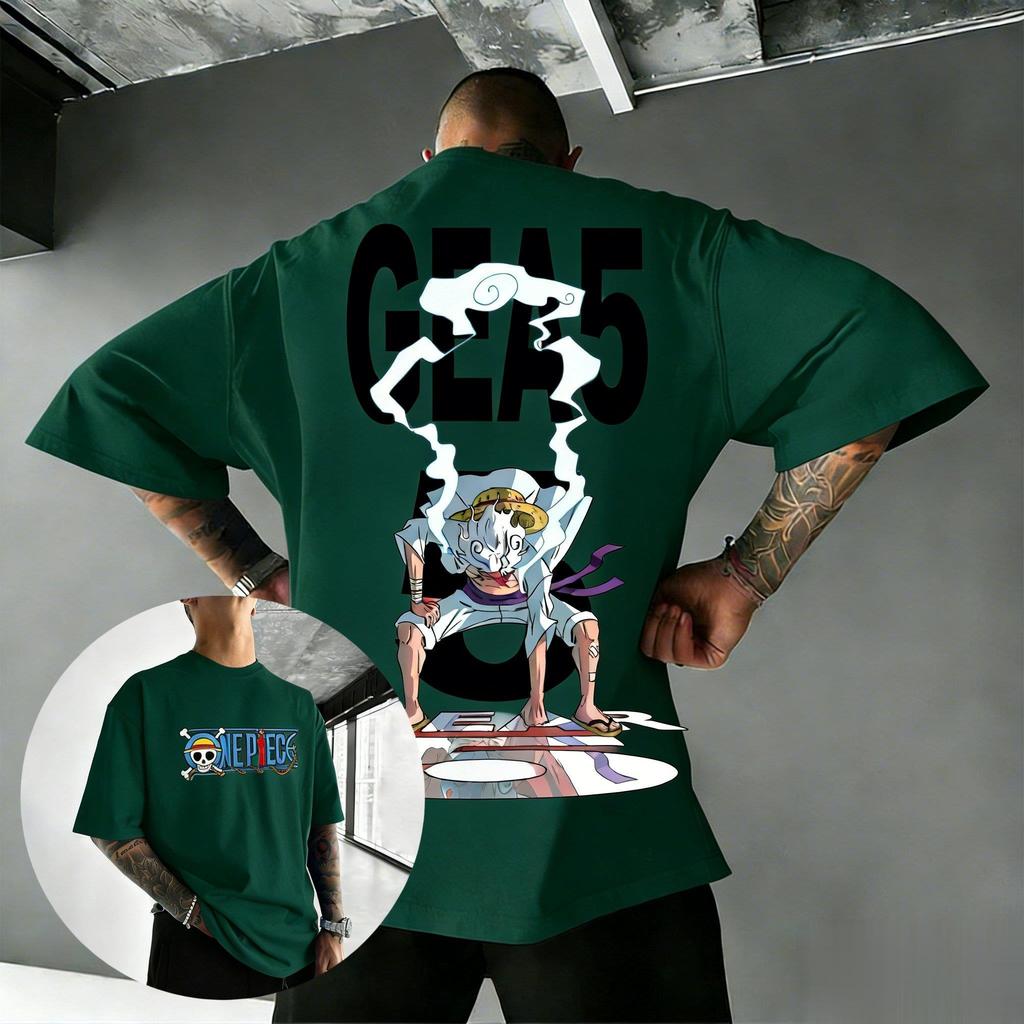 Стритвир One Piece Gear 5 Луффи Аниме Футболка Мужская Женская Хлопок Короткий Рукав Футболка 2026 Лето Новый Графический Принт Повседневные Топы Y2k