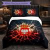 Poland Football Pattern 3 Pieces Bedding Set Soft Microfiber Duvet Cover with Pillow Cases for Bedroom