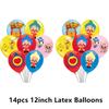 Clown Theme Foil Latex Balloons Happy Birthday Banner Party Decoration Gift Bag Spiral Cup Background Cake Topper Pliming Toy